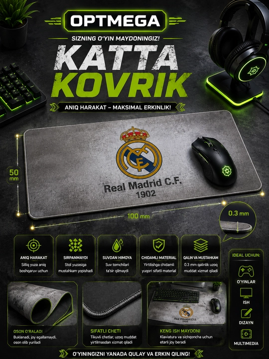 Kompyuter kovrik va sichqoncha uchun gilamcha CS GO gilamcha
