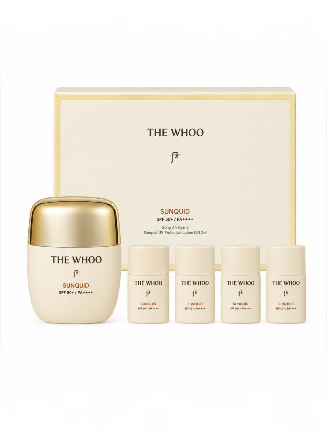 The History of Whoo Gong Jin Hyang Sunquid kundalik terini quyoshdan himoya qilish uchun premium to‘plam SPF50+ PA++++ - 