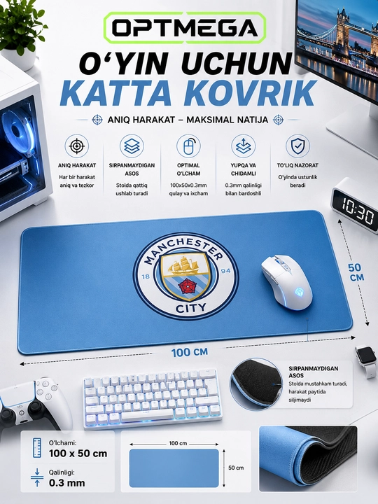 Kompyuter kovrik va sichqoncha uchun gilamcha CS GO gilamcha