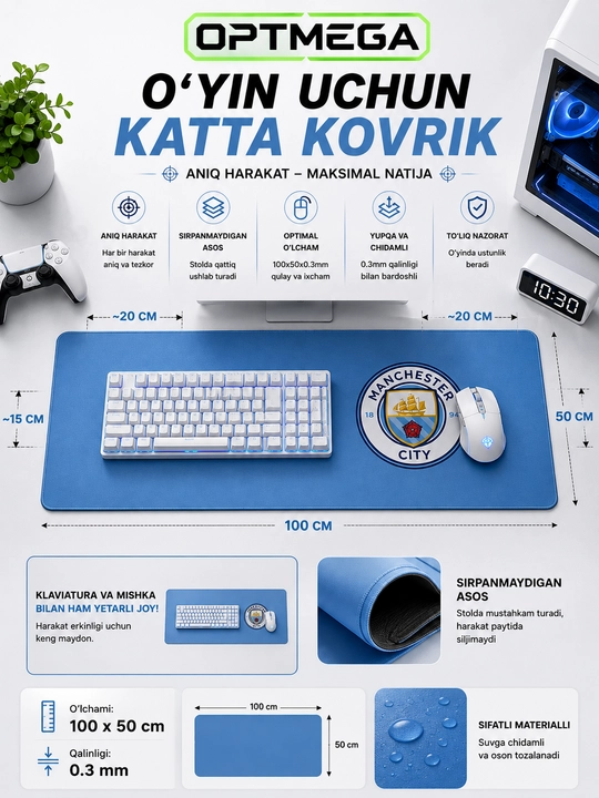 Kompyuter kovrik va sichqoncha uchun gilamcha CS GO gilamcha