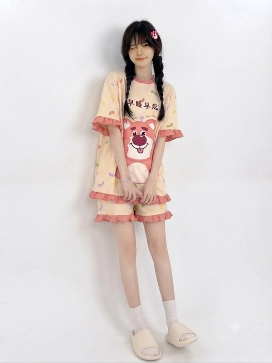 Ayollar va qizlar uchun pijama, ikki baho, uy uchun futbolka va shortik