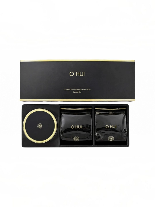O HUI Ultimate Cover Cushion Satin Finish maxsus to‘plami, SPF50+ PA+++ yuz yostig‘i - 