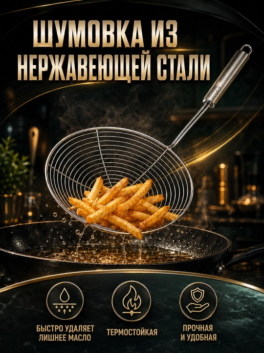 Дуршлаг металлический, для фритюра