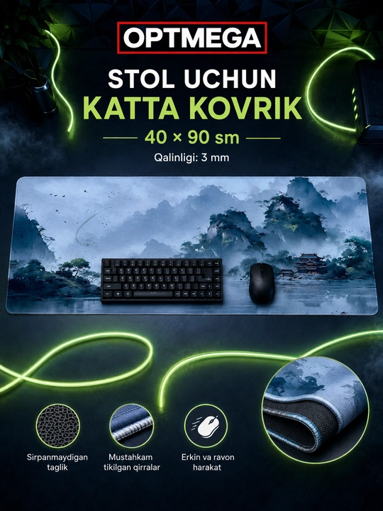 Kompyuter kovrik va sichqoncha uchun gilamcha CS GO gilamcha