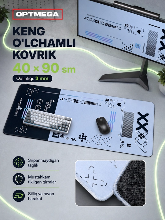 Kompyuter kovrik va sichqoncha uchun gilamcha CS GO gilamcha
