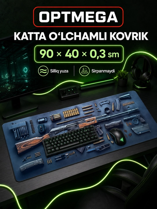 Kompyuter kovrik va sichqoncha uchun gilamcha CS GO gilamcha