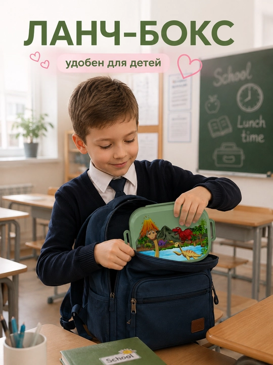 Стильный ланч-бокс, удобный и практичный контейнер для еды и перекусов