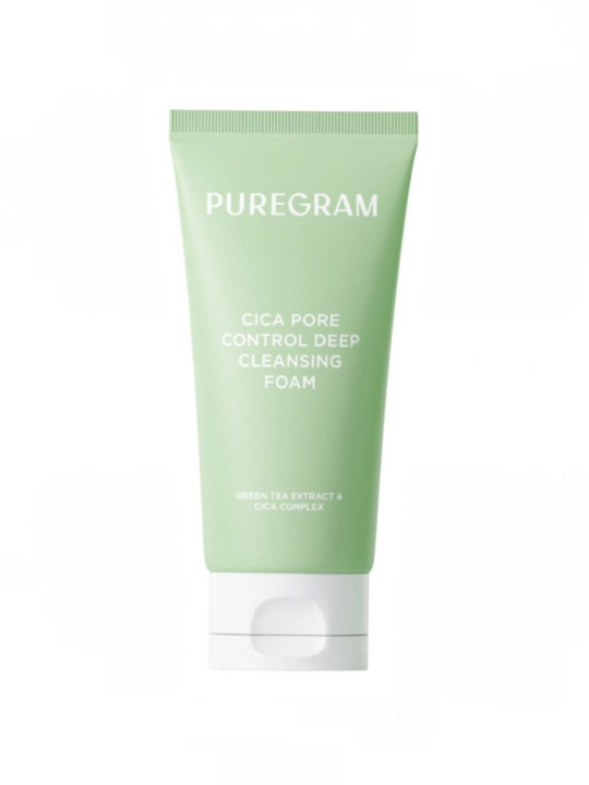 PUREGRAM CICA PORE CONTROL DEEP CLEANSING FOAM, CICA va yashil choy ekstrakti - 