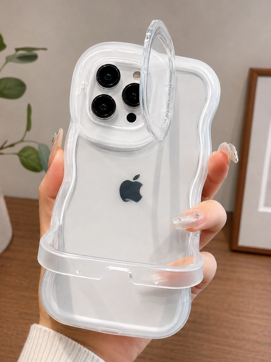Чехол iPhone 15 Pro Max, прозрачный декоративный чехол - 