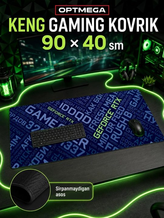 Kompyuter kovrik va sichqoncha uchun gilamcha CS GO gilamcha
