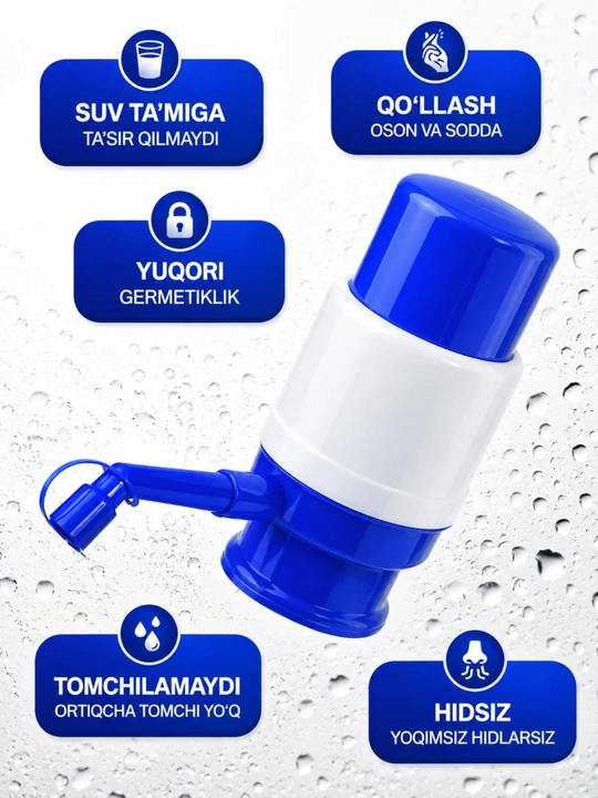 Suv pompasi, mexanik pompa, 19 litr pompa, suv dispenseri, butilka nasosi, suv quyish