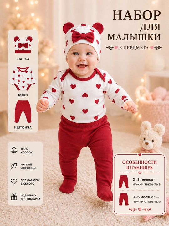 Yangi tug‘ilgan chaqaloq uchun kiyim, 0-6 oylik chaqaloqlar uchun xb kiyim, ishton, bodiy