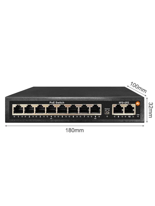 Gigabit PoE kommutator, IP kameralar uchun 4/8 ta PoE portli tarmoq switch