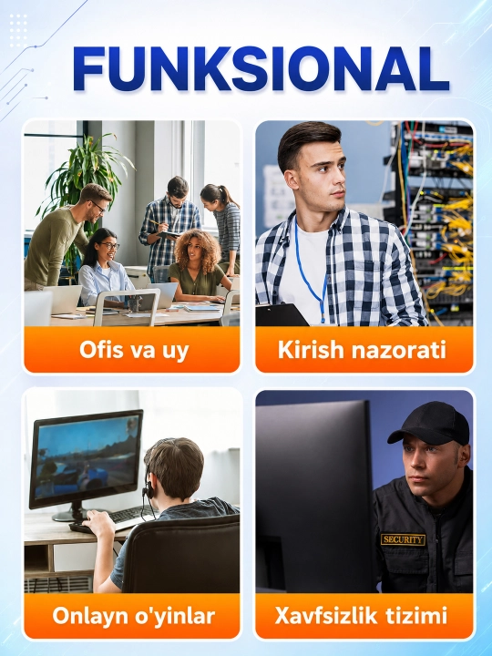 Gigabit PoE kommutator, IP kameralar uchun 4/8 ta PoE portli tarmoq switch