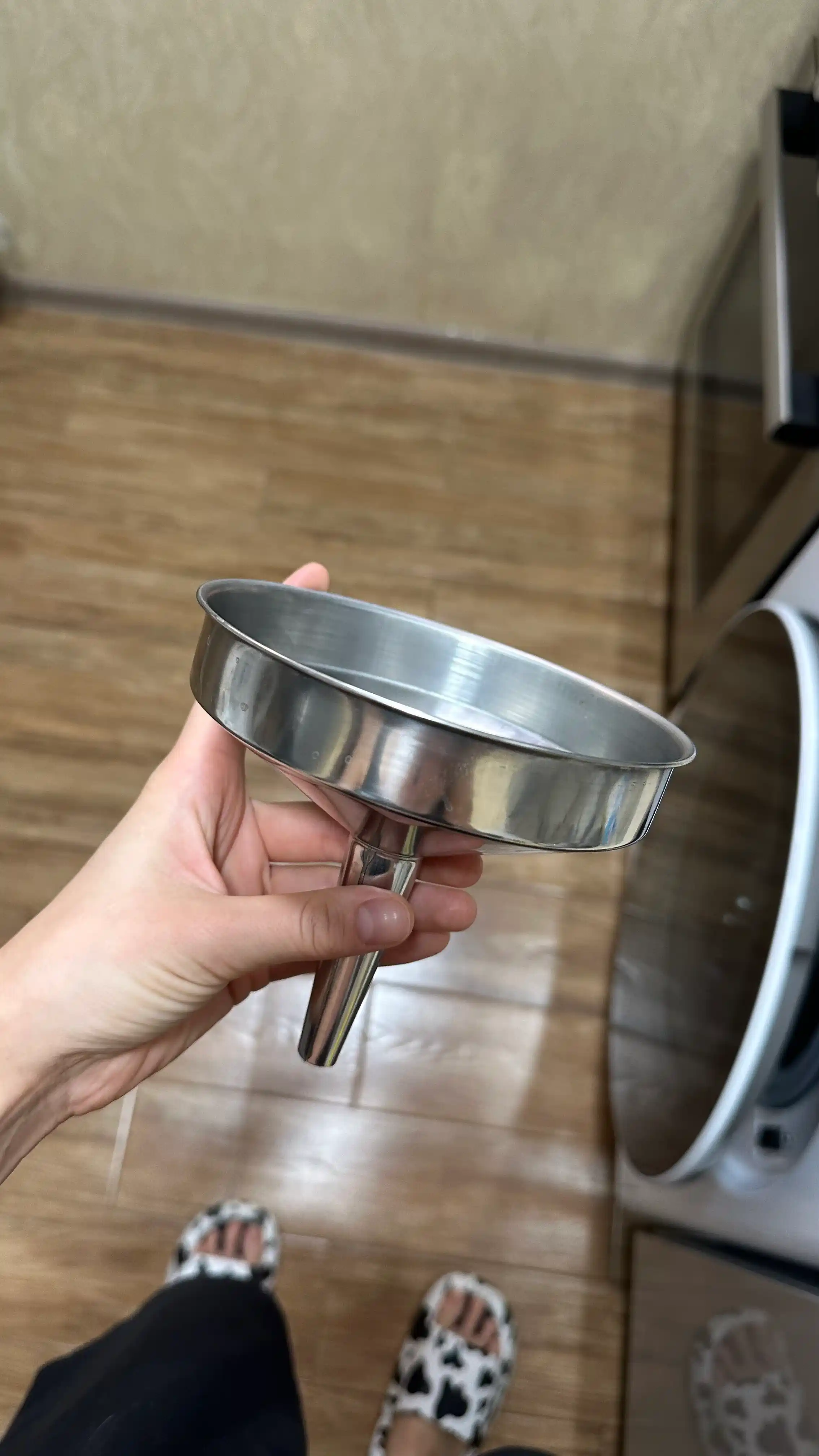 Zanglamaydigan po‘latdan yasalgan voronka, filtrli, 3 xil o‘lchamli
