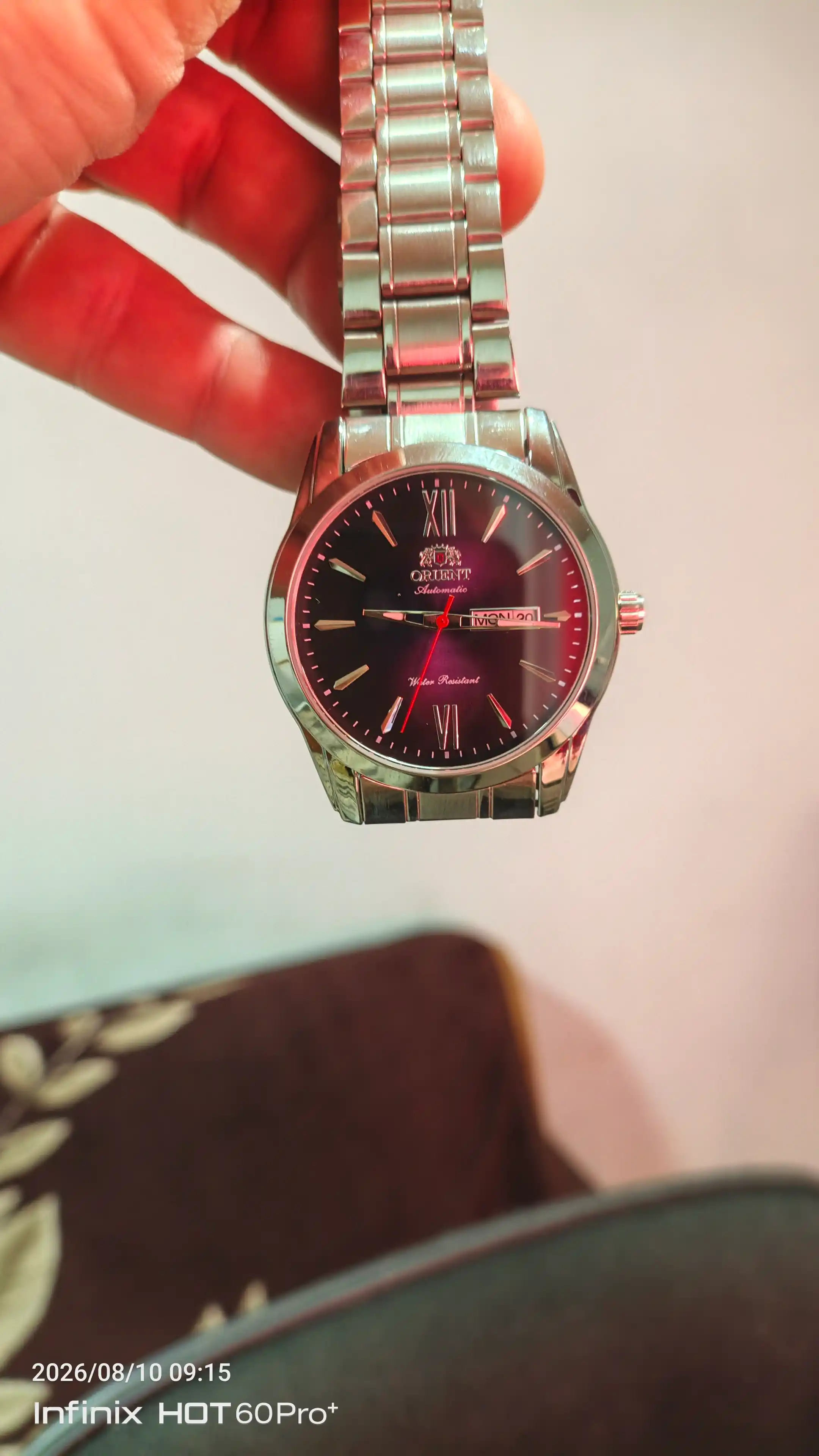 Orien Automatic S.R.O erkaklar soati, po‘lat korpus, taqvim