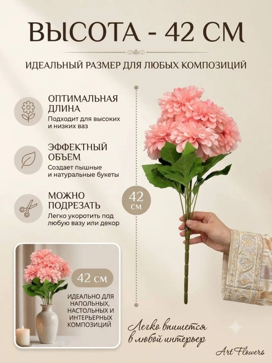 Dekor va interyer, sun’iy gullar, bezaklar, xonalar va ofislarni bezash uchun bezaklar