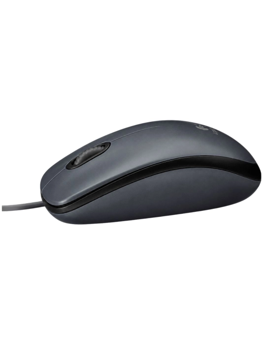 Мышь проводная Logitech M90, USB, оптическая, 1000 DPI, серая