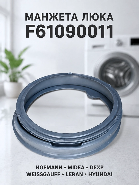 Манжета люка F61090011 для стиральных машин Hofmann, Midea, DEXP, Leran - 