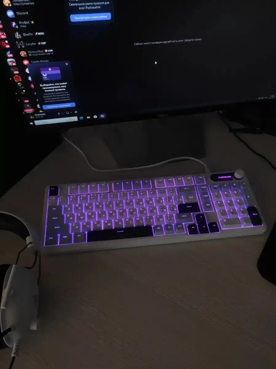 FURYCUBE IP98 o‘yin klaviaturasi RU/EN klaviaturasi, 98 ta tugma