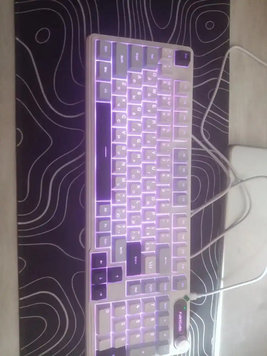 FURYCUBE IP98 o‘yin klaviaturasi RU/EN klaviaturasi, 98 ta tugma