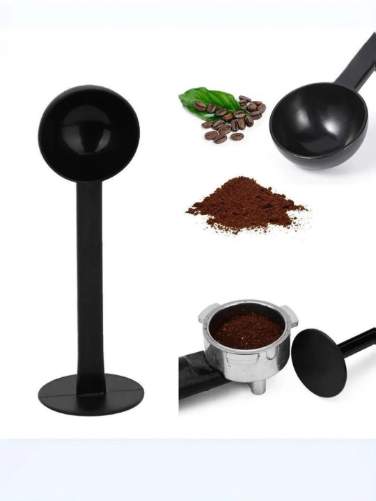 Kofe o'lchov qoshig'i, 2-in-1 press qoshigʻi, plastik