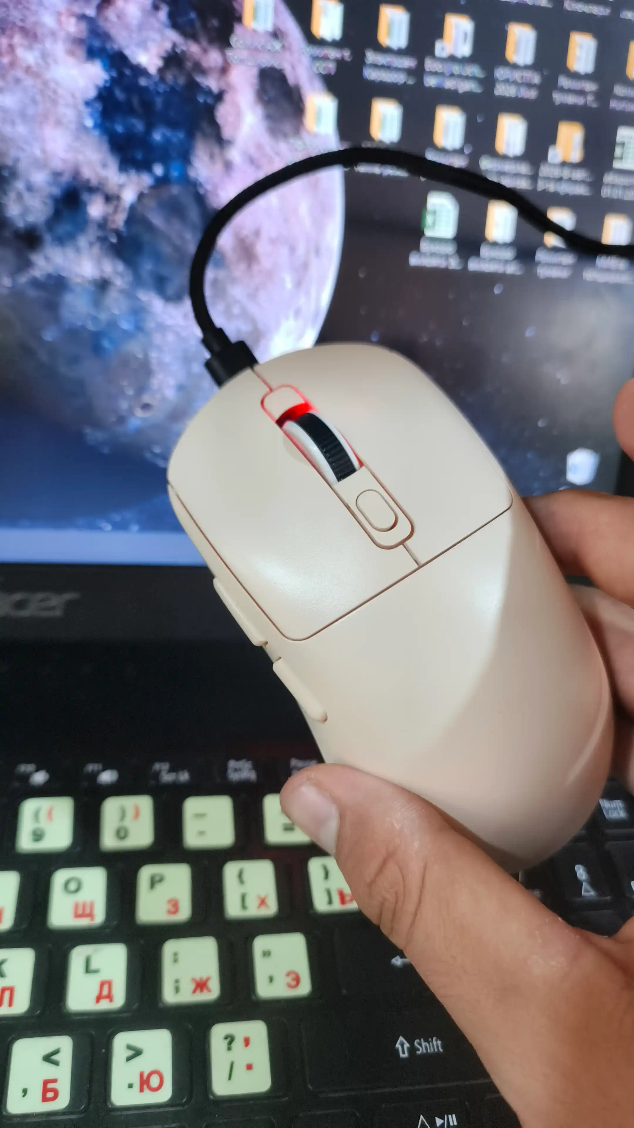 Simsiz Sichqoncha PRO 8000 DPI Bluetooth + 2.4GHz + Type-C