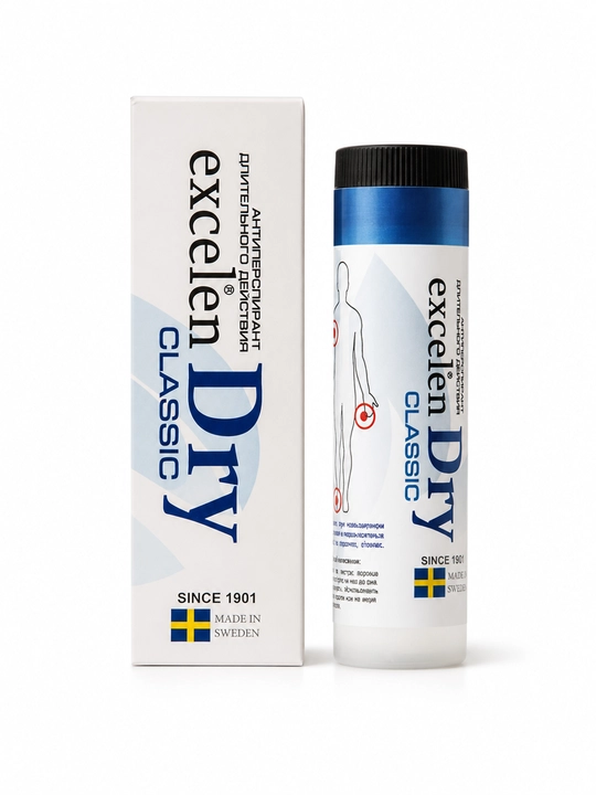 Antiperspirant-dezodorant Excelen Dry Classic 38 ml, ter va hidga qarshi, 7 kungacha, uniseks - 
