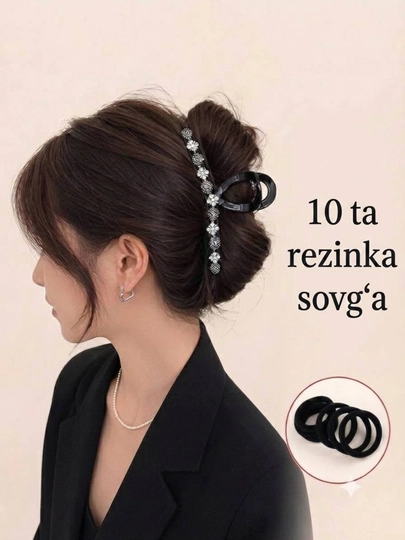 Ayollar va qizlar uchun zakolka, soch qisqichi - 