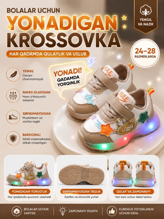 Современные спортивные кроссовки для девочек и мальчиков на каждый день - 