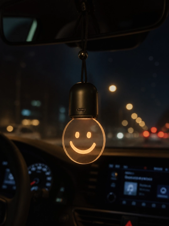 Avtomobil saloni uchun osma LED tungi chiroq Smile, USB-C quvvatlanadigan
