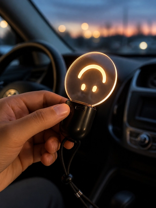 Avtomobil saloni uchun osma LED tungi chiroq Smile, USB-C quvvatlanadigan