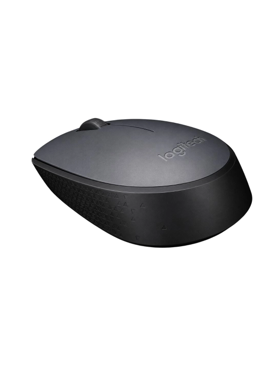 Мышка беспроводная Logitech M170, 1000 DPI, USB-приёмник, до 10 м, серо-черная