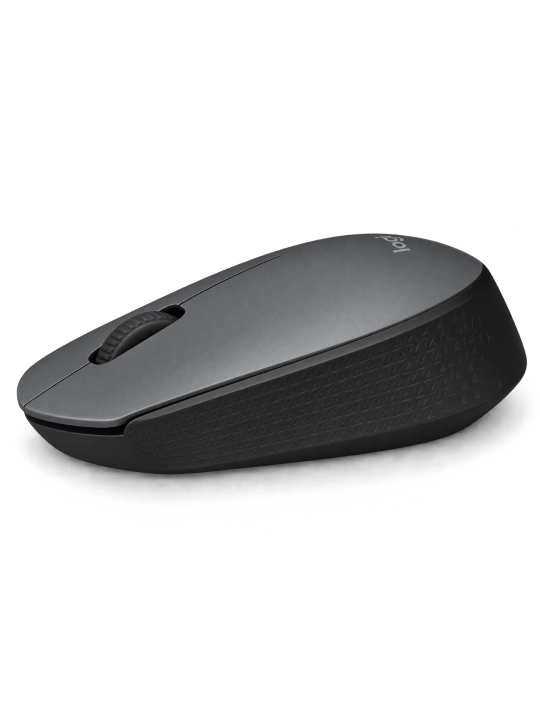 Мышка беспроводная Logitech M170, 1000 DPI, USB-приёмник, до 10 м, серо-черная