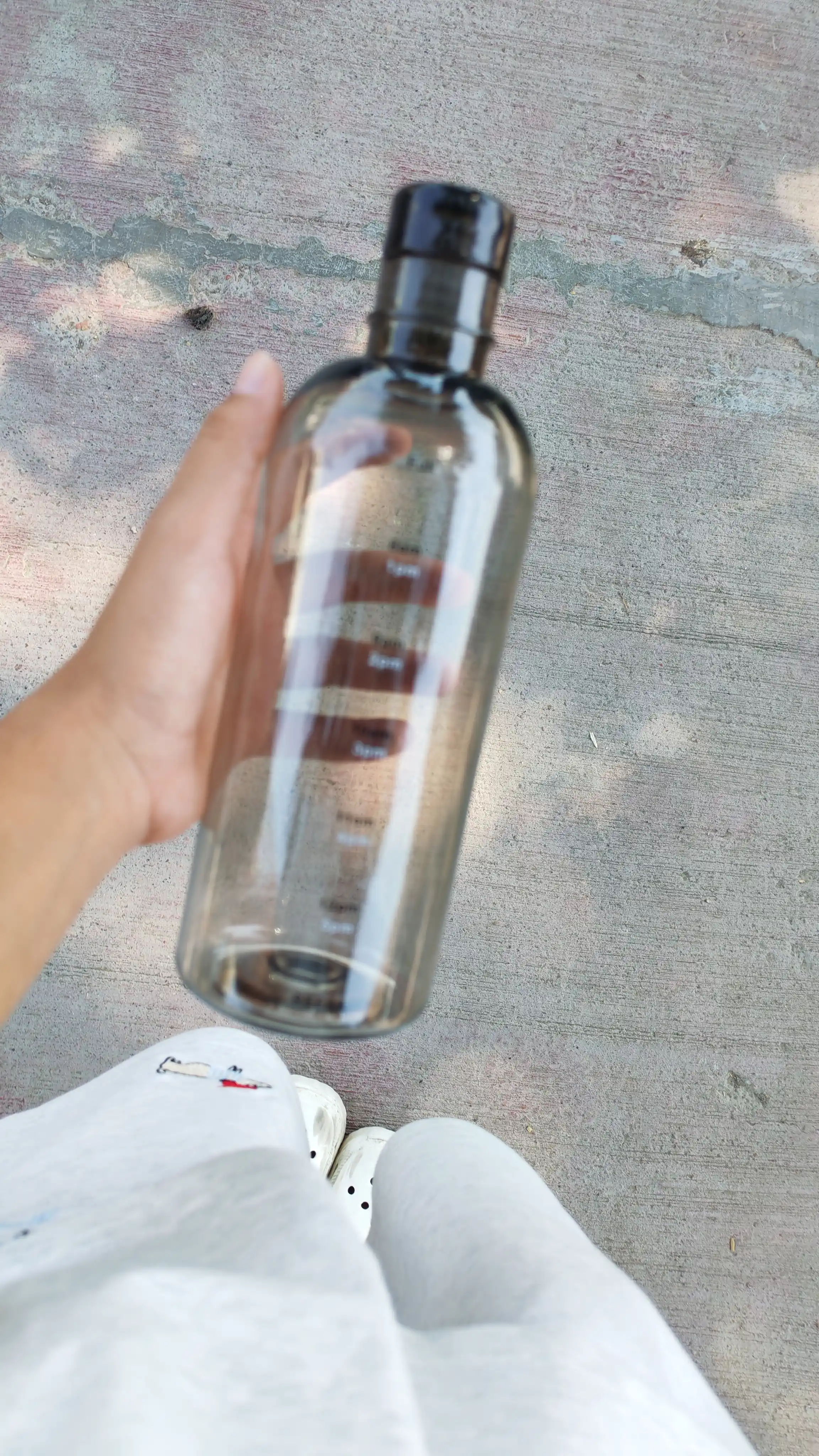 Suv uchun estetik idish (AKRIL), vaqt shkalali zamonaviy suv idish, Pinteress, 500/750ml