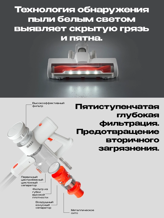 Ручной вертикальный пылесос беспроводной от Xiaomi P30, Xiaomi Vacuum Cleaner G20 Lite