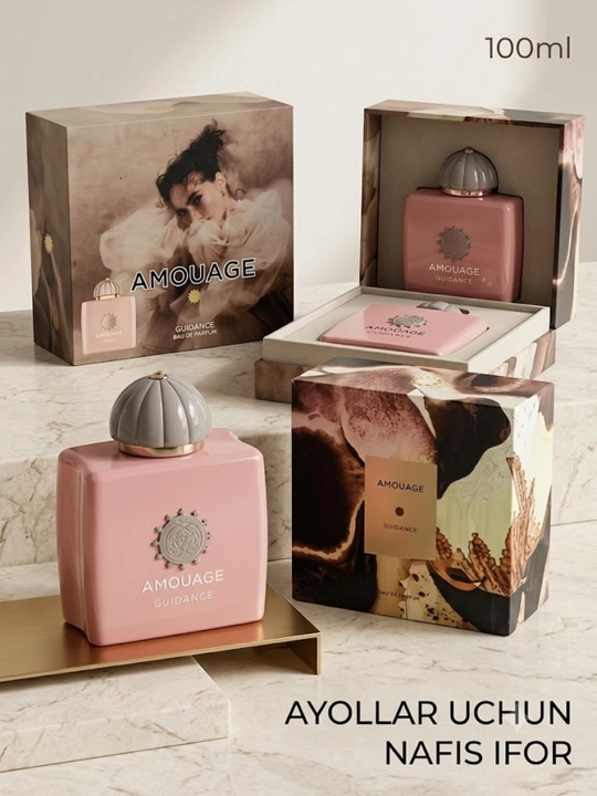 Ayollar atiri Amouage Guidance Eau de Parfum mevali va gulli nafis ifor, 100 ml