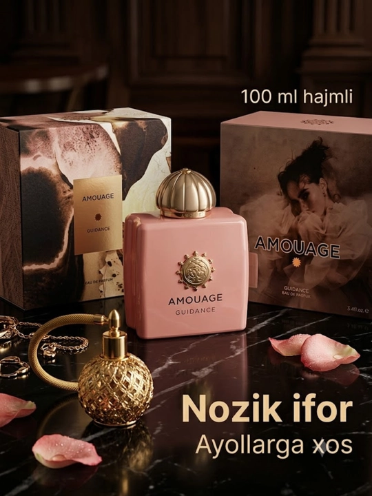 Ayollar atiri Amouage Guidance Eau de Parfum mevali va gulli nafis ifor, 100 ml - 