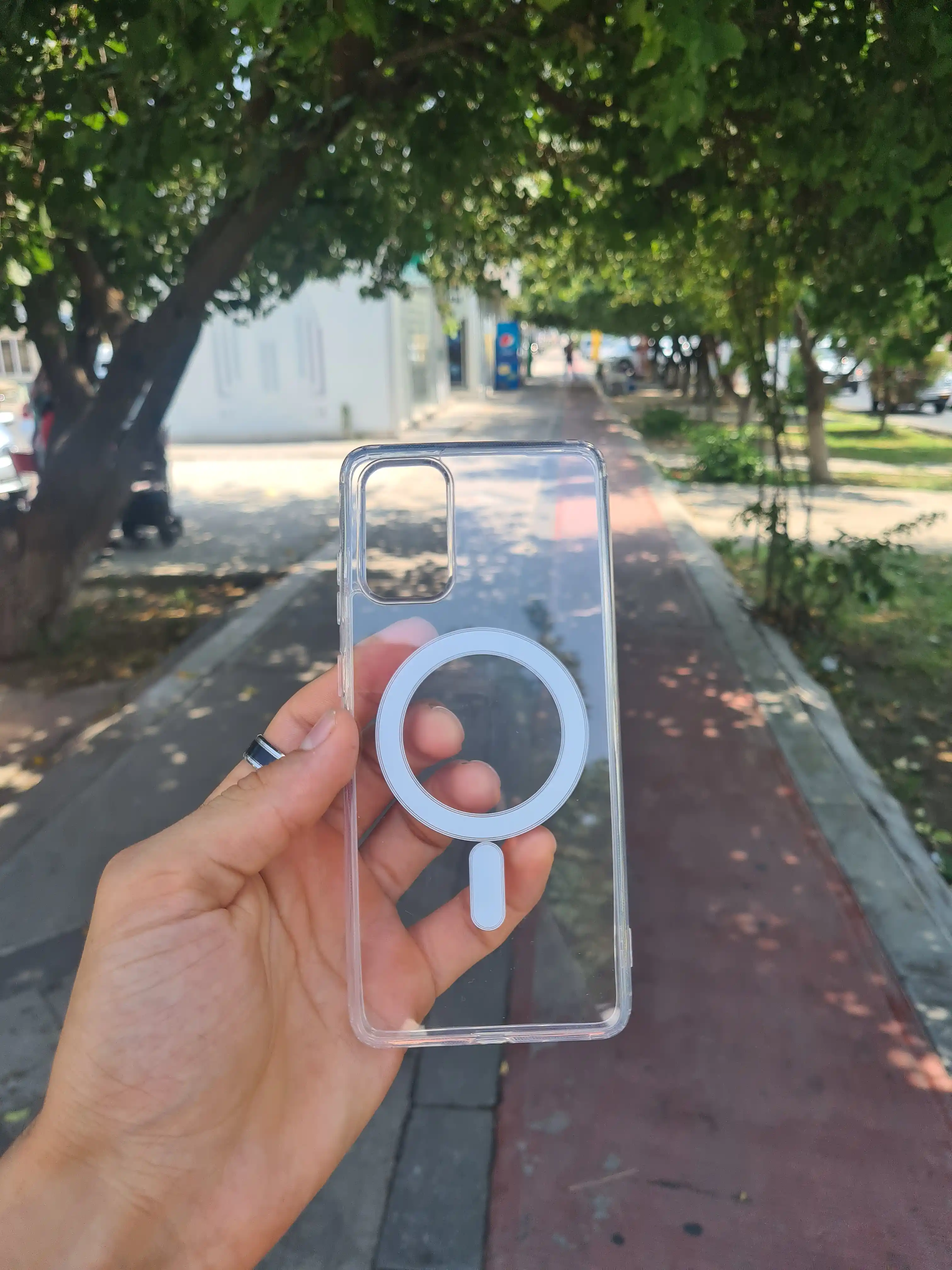 Samsung A14 dan S25 Ultra gacha uchun MagSafe shaffof chexol – zarbaga chidamli Clear Case