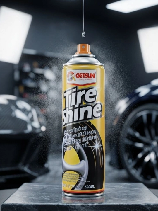 Avtomobil shinalari uchun Tire Shine yaltiroqlik beruvchi sprey, 450 ml - 