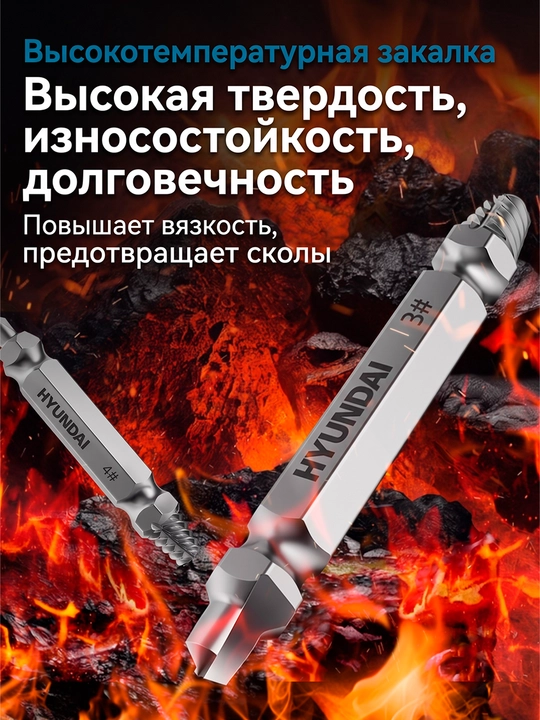Набор экстракторов для извлечения сломанных и поврежденных винтов HYUNDAI