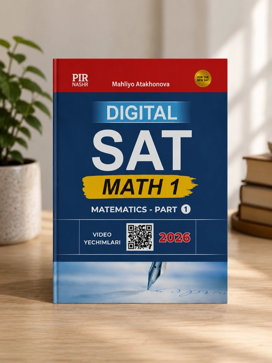 Книга Digital SAT Math 1 – Mahliyo Atakhonova, математика, видео решения 2026 - 