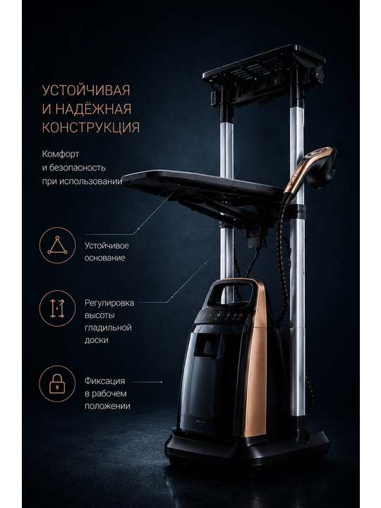 BELTOP dazmollash tizimi, 4-in-1, bug'lagich, dazmol, bug' generatori