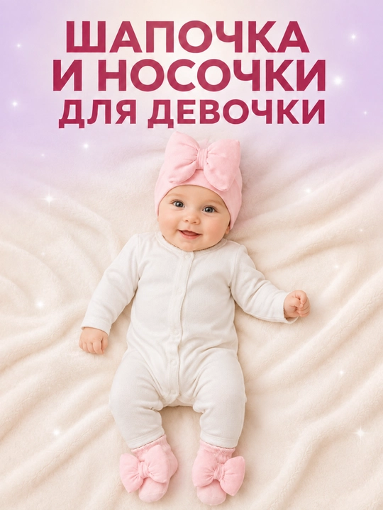 Шапка для новорождённых для девочек, 0-18 месяцев, для всех сезонов