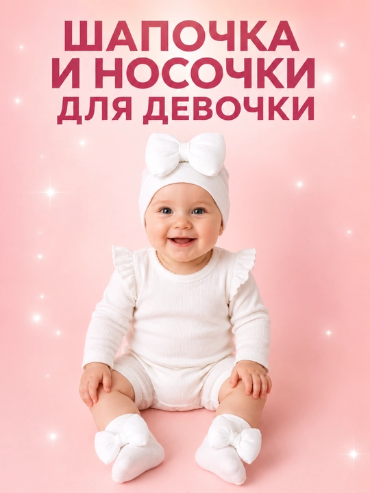 Шапка для новорождённых для девочек, 0-18 месяцев, для всех сезонов
