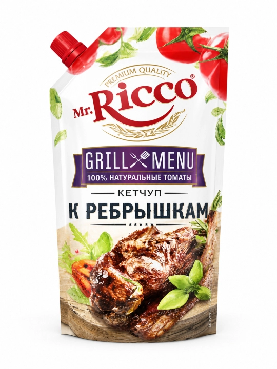Кетчуп Mr.Ricco томатный 300 г, натуральный соус для мяса, гриля и шашлыка, 8 вкусов - 