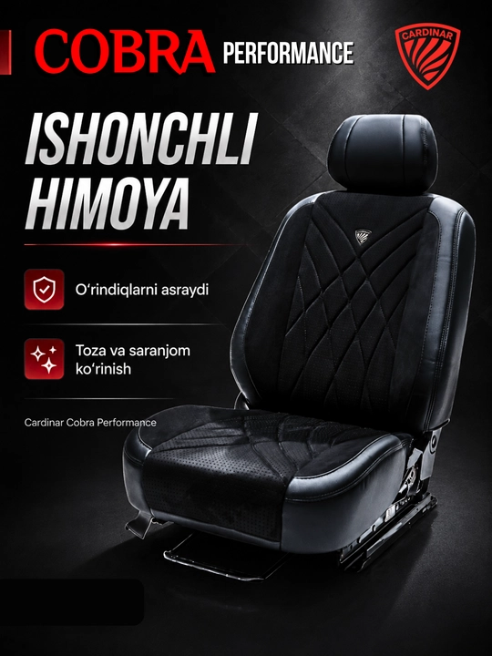 Cardinar Cobra Performance avto chexol, alkantara, eko-teri, Chevrolet uchun komplekt