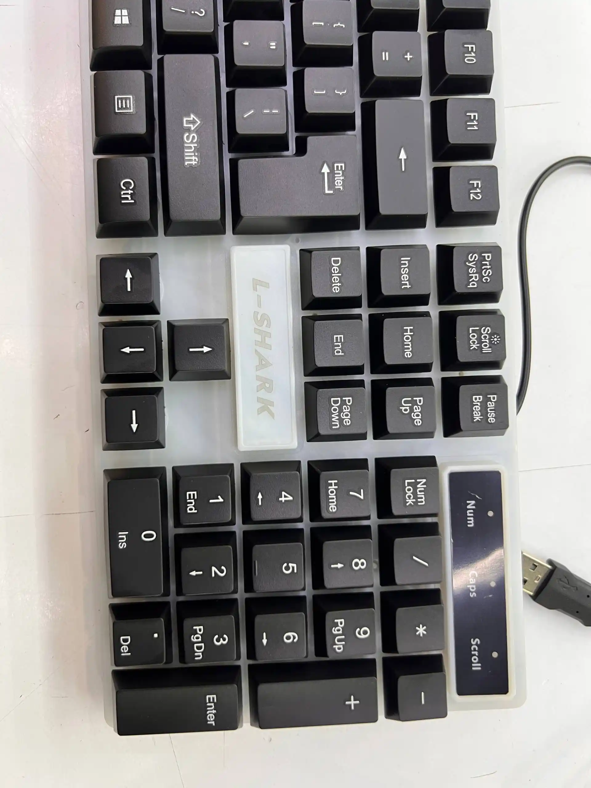 L-SHARK T350 gaming klaviatura va sichqoncha to‘plami, RGB yoritgichli, USB