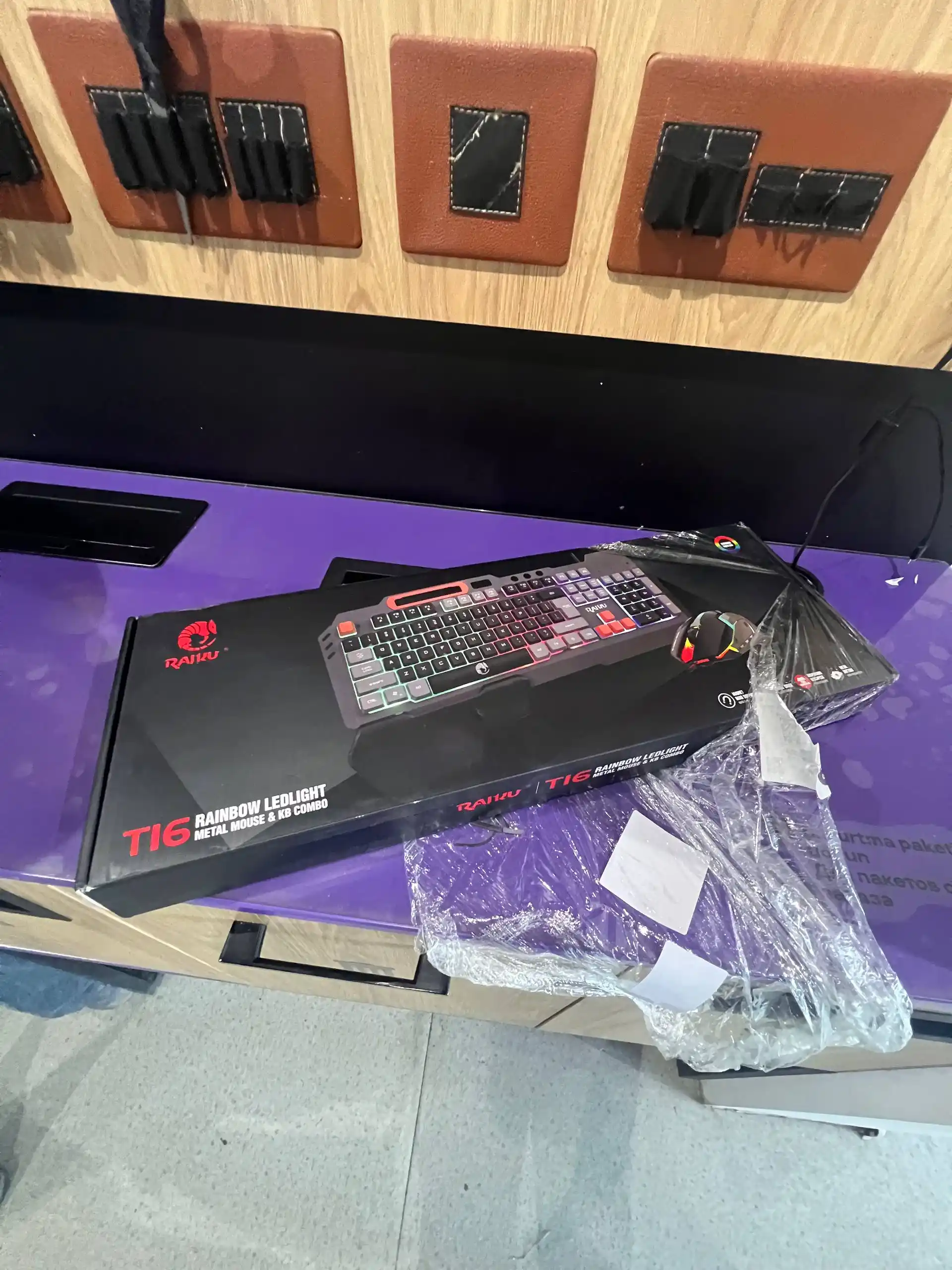 RAIKU T16 RGB Light Игровой комплект Клавиатура + Мышь USB