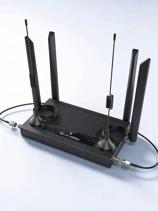 SIM kartali 4G LTE Wi-Fi router, CPE modem 300 Mbit/s, tashqi antennali